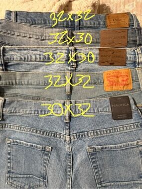 Assorted Light Wash Denim Jeans Bundle - Multiple Brands